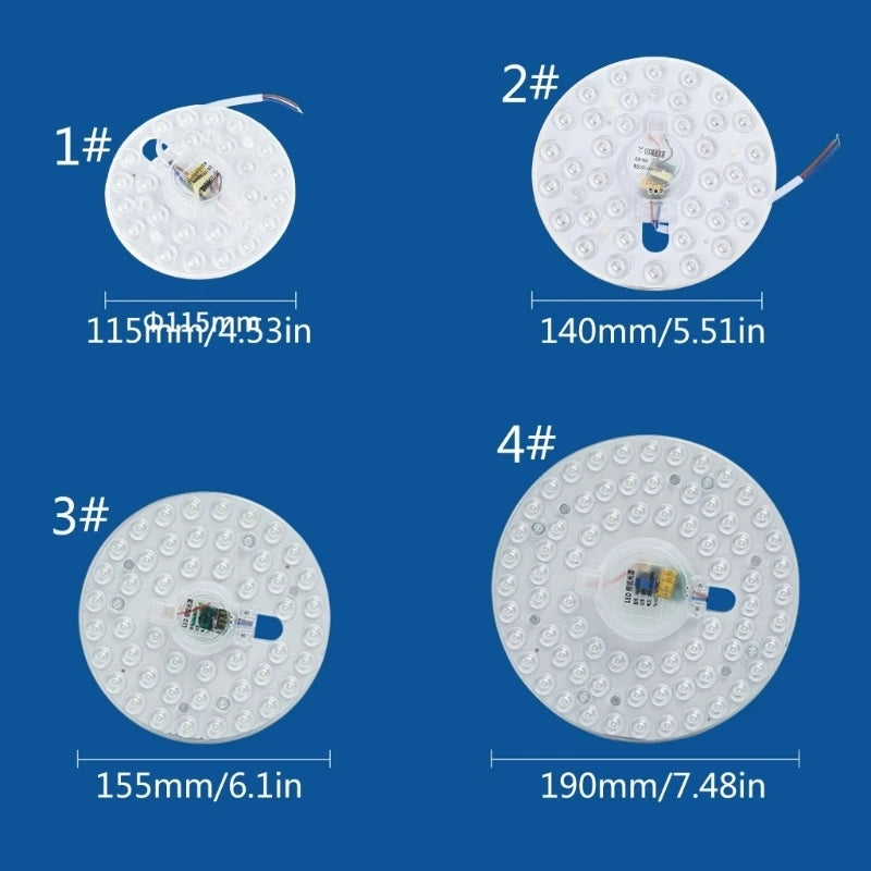 plaque led moderne blanc diodes 180 360 lumiere surface 12w 18w 24w 36w