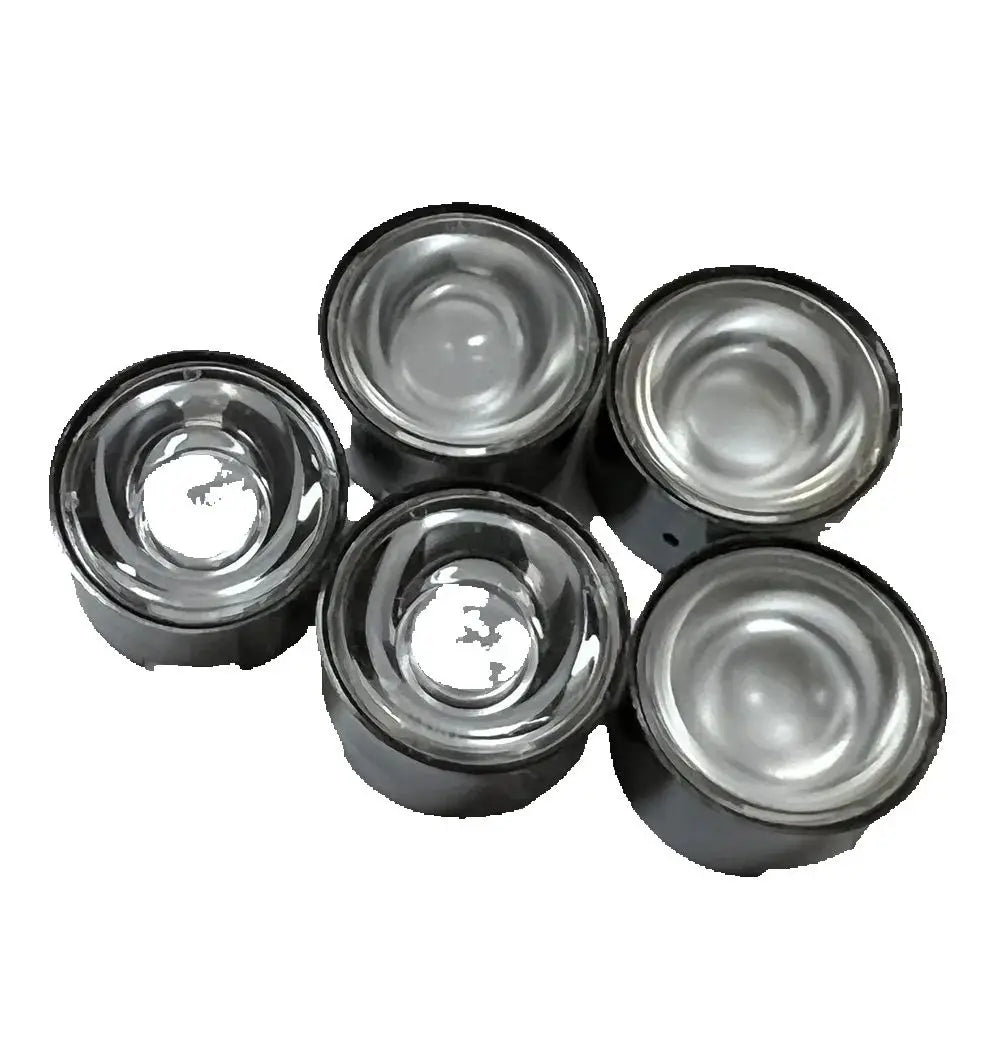 lentille optique ronde noire lampe led haute puissance support éclairage moderne