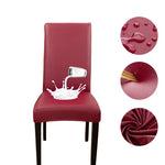 chaise moderne simili cuir tissée imperméable élastique anti poussière noir mariage