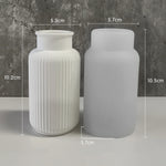 vases silicone blancs rayures verticales modernes décoration bricolage artisanal maison