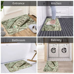 tapis vert moderne billets dollars antidérapant imperméable usage extérieur intérieur porte sol