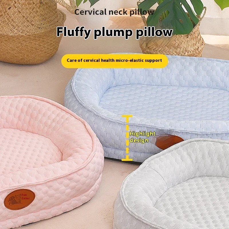 nid animal compagnie coton bleu rose gris plaid confortable moderne refroidissement zipperTailleMXL