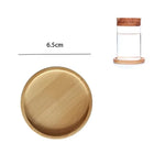 vase verre transparent moderne plante verte minimaliste bois naturel rond simple