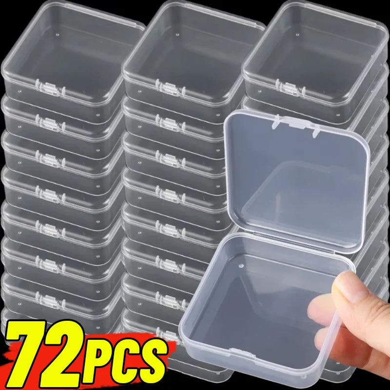 boîtes rangement transparentes réutilisables bijoux rubans accessoires modernes pratique 12pcs 24pcs 36pcs 48pcs 60pcs