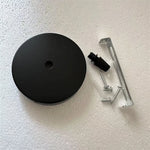 base disque décorative moderne suspension luminaire métal noir or cuivre blanc
