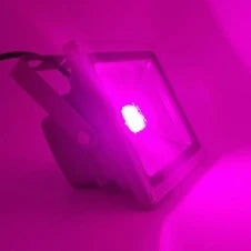 projecteur led argenté moderne 10w 20w 30w blanc chaud rgb étanche aluminium