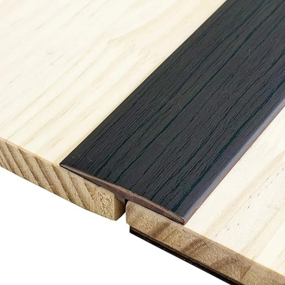bande transition auto adhésive pvc texture bois moderne noir 5m facile porte entree