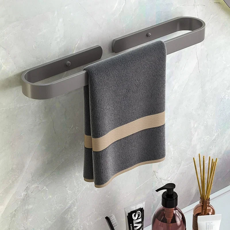 porte serviettes mural blanc noir gris aluminium moderne lisse autonome simple fixations
