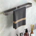 porte serviettes mural blanc noir gris aluminium moderne lisse autonome simple fixations