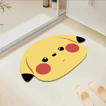 tapis bain coton motif dessin animé animal antidérapant absorbant séchage rapide décoration maison