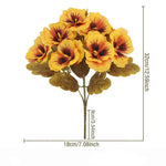 bouquets artificiels fleurs simples classiques rouge blanc rose jaune violetintérieur décoration maison fête