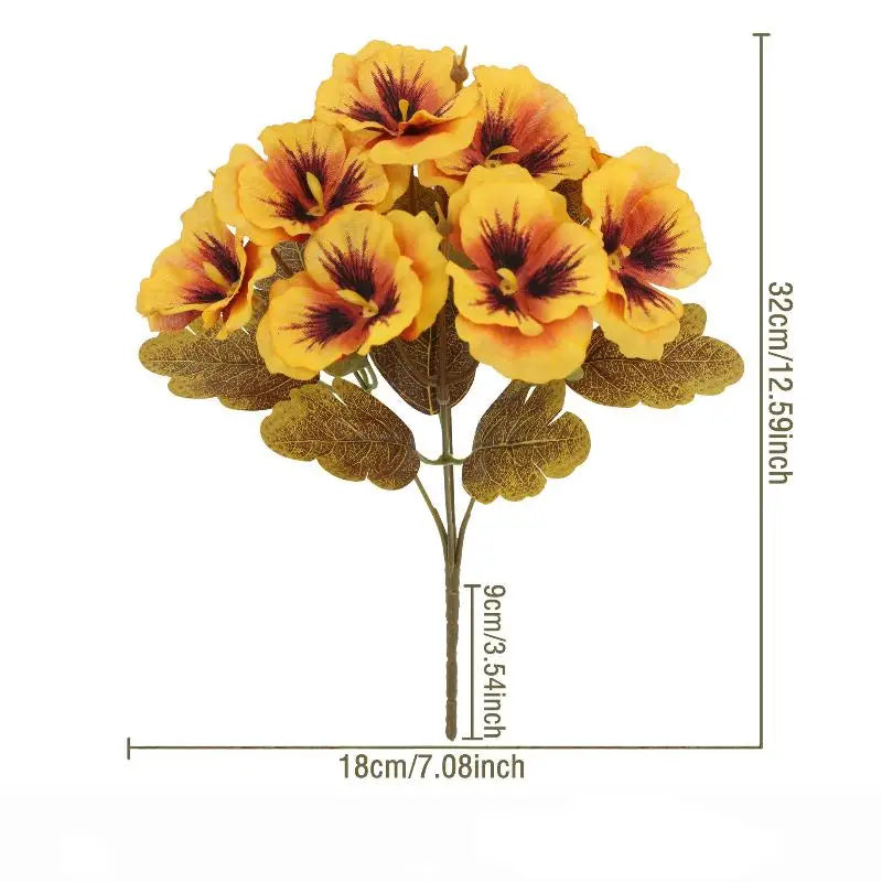 bouquets artificiels fleurs simples classiques rouge blanc rose jaune violetintérieur décoration maison fête
