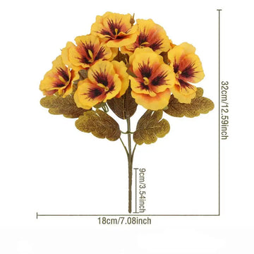 bouquets artificiels fleurs simples classiques rouge blanc rose jaune violetintérieur décoration maison fête