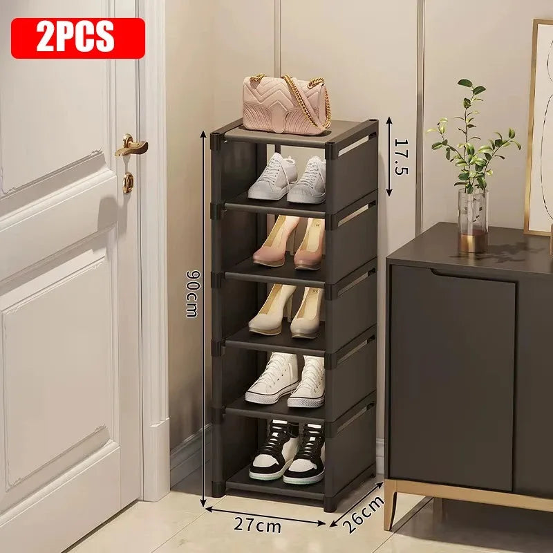 étagère chaussures moderne noir blanc matériau métal pp ps