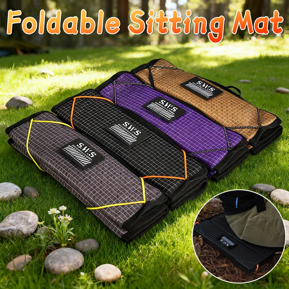 tapis pliable asseyant carreaux opaque alvéoles élastique minimaliste camping