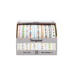 ruban decoratif moderne graphique couleurs vives motifs geometriques rayures triangles points zigzag feuilles adhésif