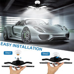 lampe led pliable noire grille ventilation moderne fixations vis éclairage garage atelier store