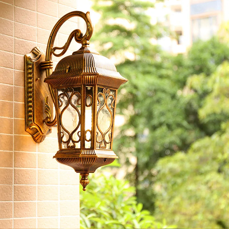 lampe murale classique ornements floraux verre noir or éclairage quotidien chambre cuisine salle bain
