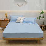 drap plat uni gris élastique lit adulte qualité moderne linge lit polyester 120x200x25cm