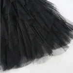 jupe tulle plissée élégante noir gris rose translucide classique femme