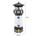 phare solaire rotatif rouge blanc certification ip65 classiqueextérieur jardin decoration