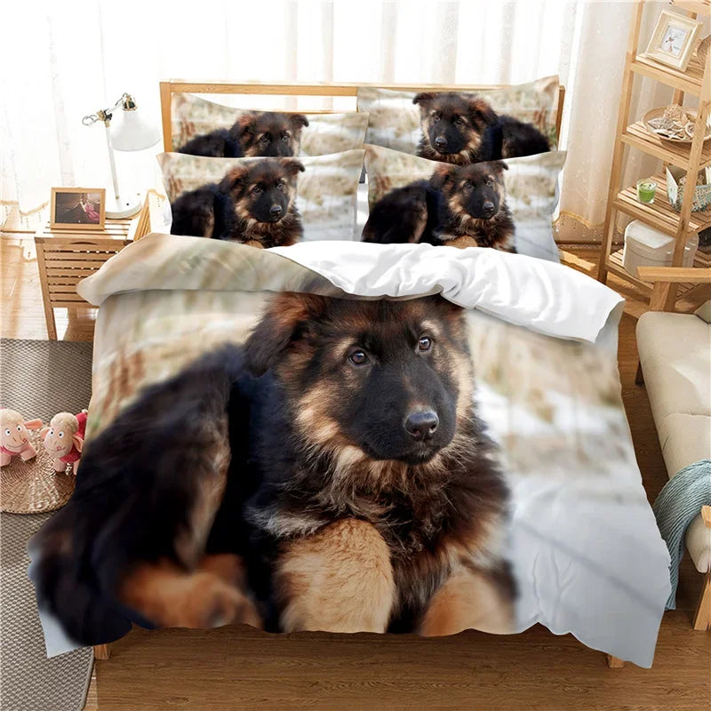 Housse de couette ours polaire 3D beige