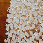 peinture abstraite danseuse contemporaine toile lin cadre doré salon décoration maison blanc marron