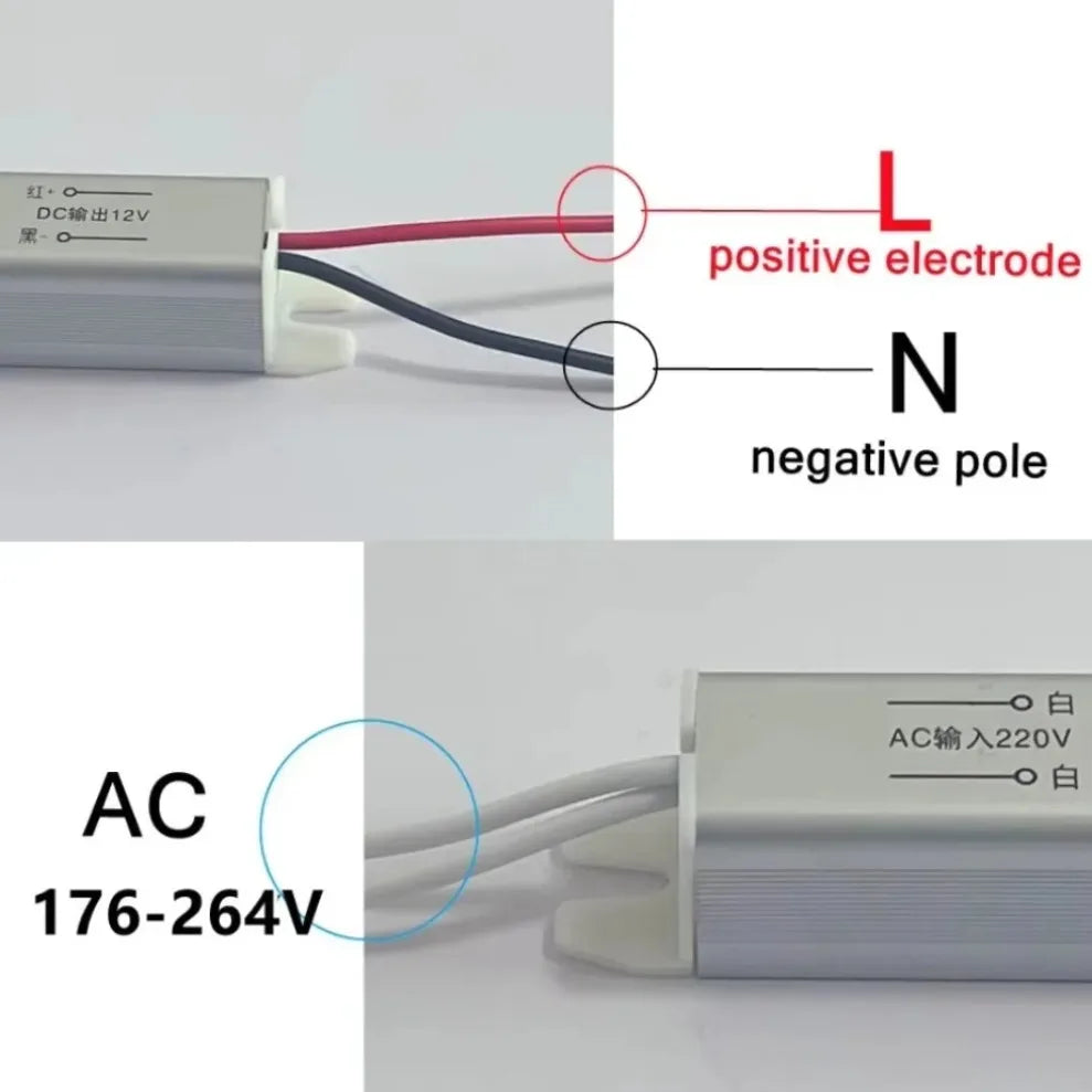transformateur led ultrathin 12v 24v 24w 36w 48w 60w 72w 100w blanc moderne