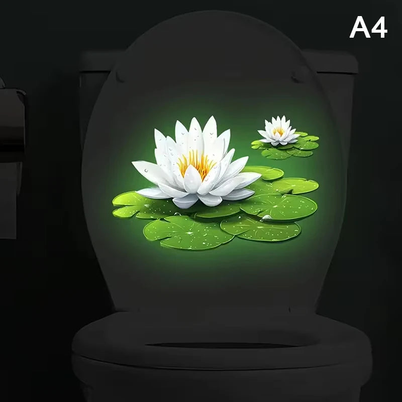 sticker mural multicolore fleur lotus adhésif artiste salle bain décoration chambre opacité