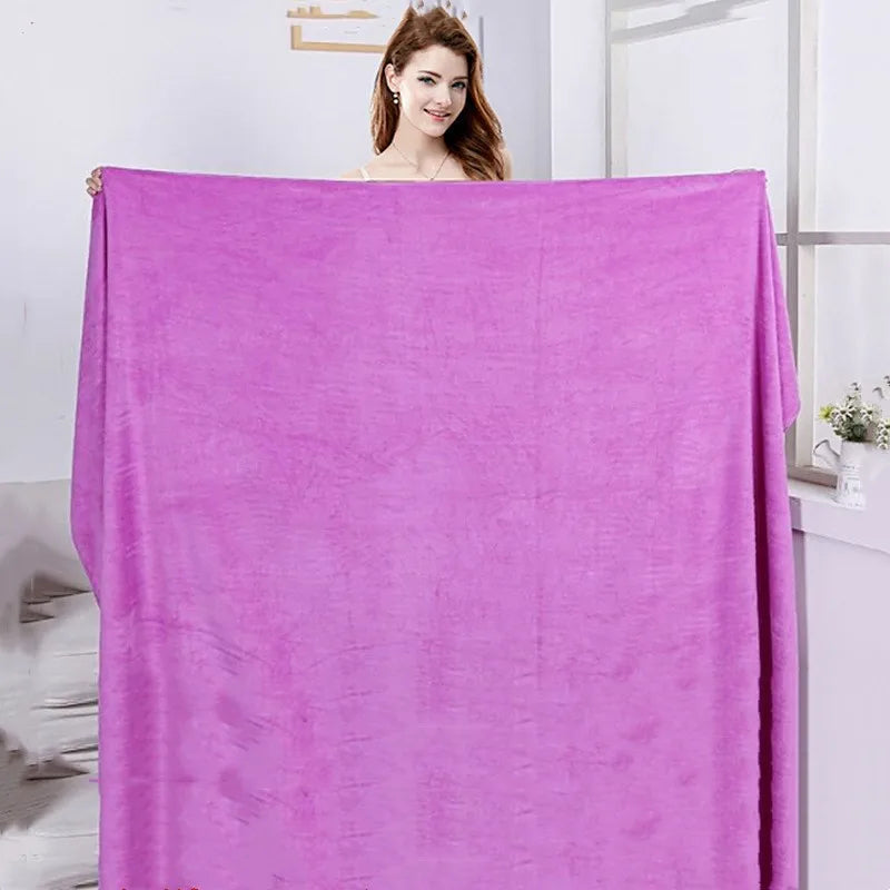 serviette bain microfibre douce absorbante séchage rapide grande grande taille coton confort moderne