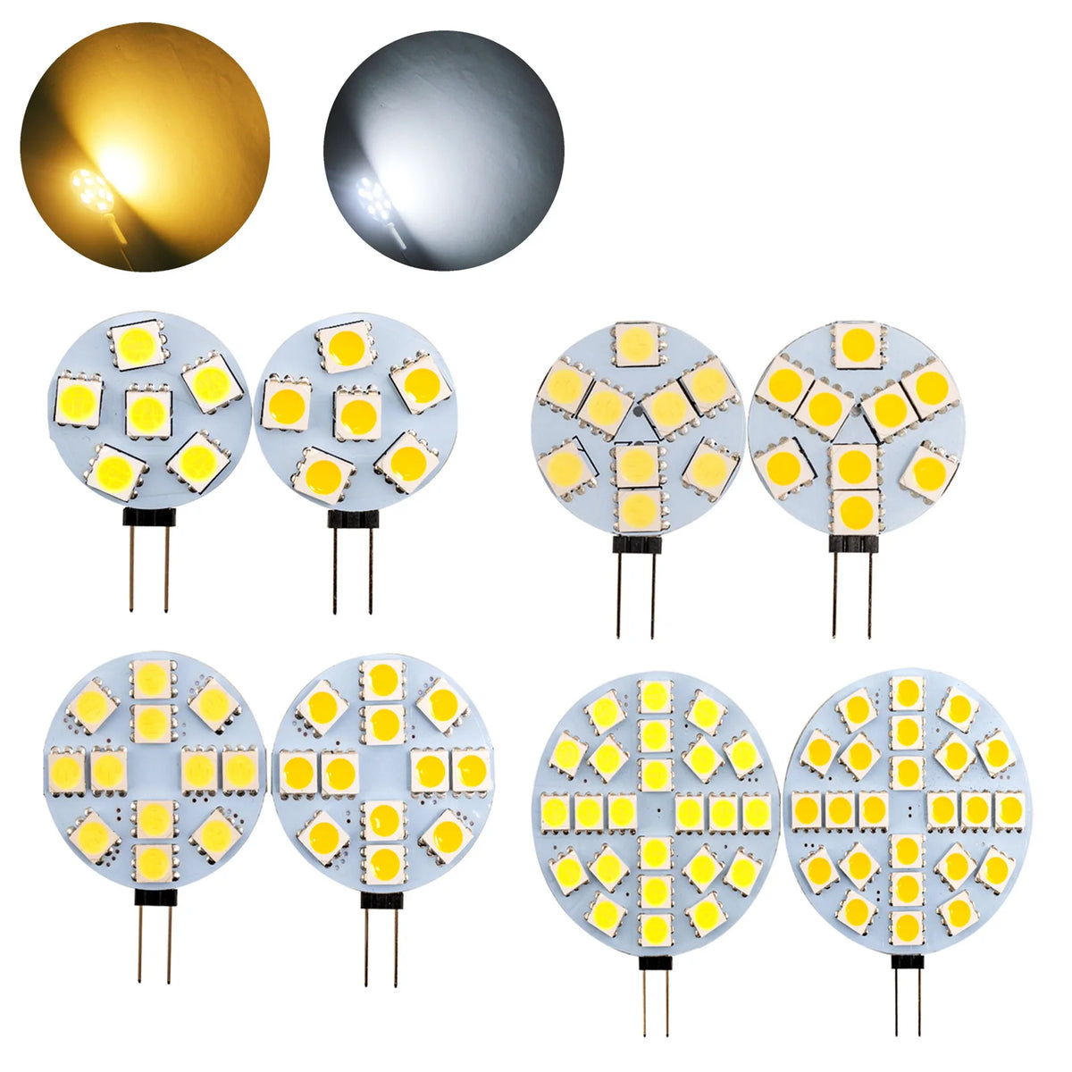 ampoules led g4 blanc jaune 2700k 6500k 1w 5w projecteur moderne 12v 120deg 100000h