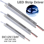 driver led strip 12v 24v 24w 36w 48w 60w 72w 100w ac220v ultrathin moderne