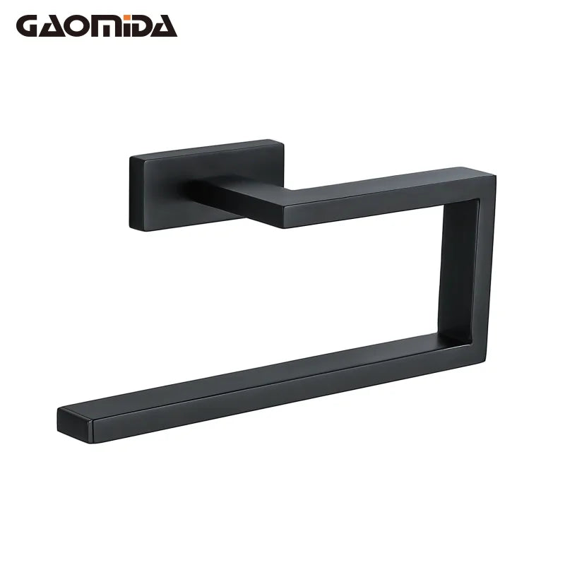 porte serviettes mural noir mat moderne minimaliste fixe mur pratique élégance salle bains decoration