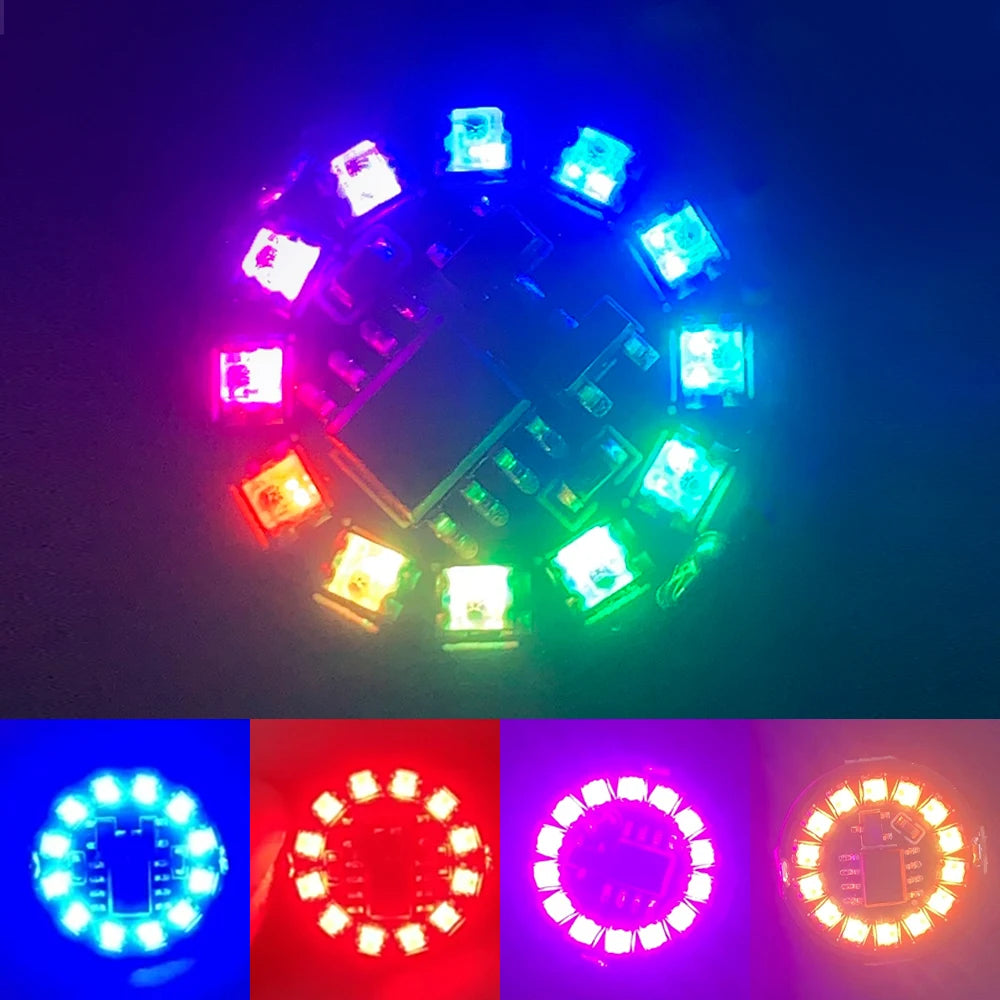 lampe led sans fil noir blanc modes induction magnétique led circulaires modernes