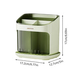 organisateur vaisselle blanc vert transparent moderne cuillères fourchettes couteaux assiettes baguettes drainage