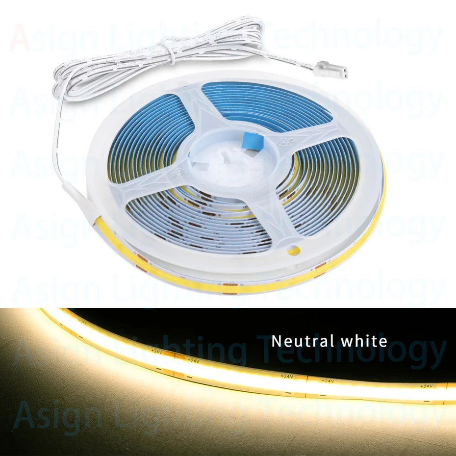 ruban led blanc adhésif découpeable 12v 24v 1m 5m flexible moderne éclairage placard cuisine