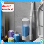 brosse toilette jetable bleu violet moderne rangement salle bain hygiène nettoyage durable chambre
