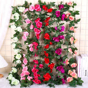 Guirlande de fleurs artificielles 240 cm en soie pour décoration de mariage et maison