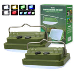 lampe camping rechargeable vert olive modes éclairage portable étanche crochetarrière led moderne