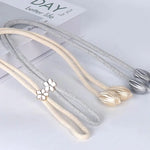 rideaux rubans tissés blanc gris élégants modernes boutons pompons sans perçage