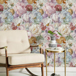 papier peint floral autocollant résistant l'eau vintage rustique moderne scandinave chambre salon
