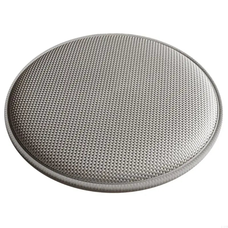 coussin siège rond fibre polyester gris marron clair motif géométrique moderne traditionnel 30cm 35cm