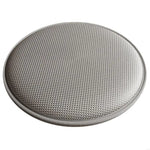 coussin siège rond fibre polyester gris marron clair motif géométrique moderne traditionnel 30cm 35cm