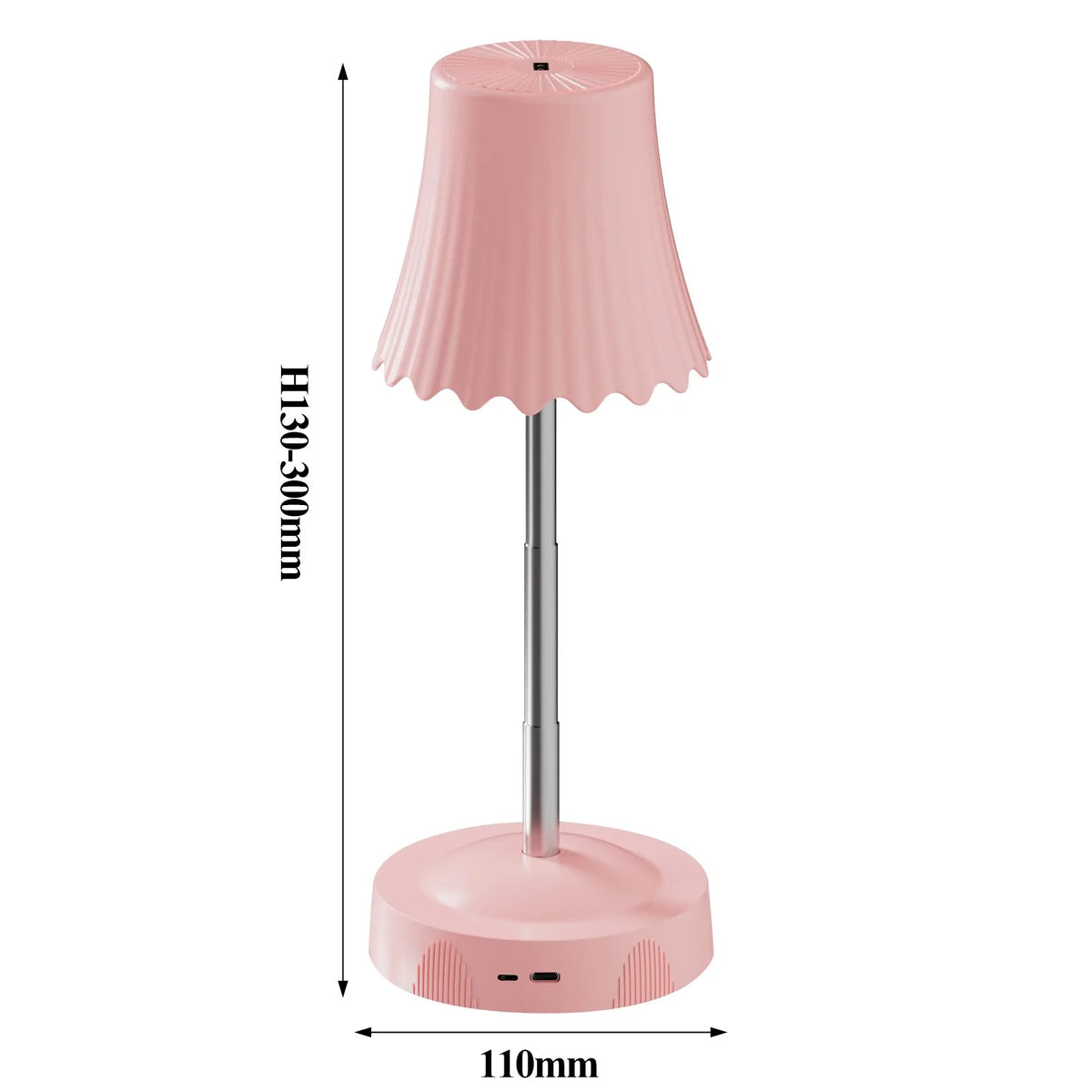 lampe chevet rechargeable led rgb plissée moderne abat jour opaque rose blanche verte
