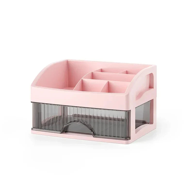 boîte rangement tiroirs transparente blanc moderne organisateur cosmétique multifonctionnelle double