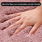 tapis bain moderne gris rose peluche épaisse antidérapant respectueux environnement 50x50cm