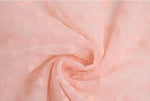 tissu polyester dentelle coeurs blanc noir rose beige rouge translucide mariage