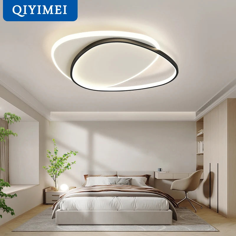 plafonnier moderne led blanc noir doré contemporain opacité haute qualité facile