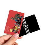 étui carte bancaire star wars logo noir rouge adhésif moderne stylisé billets protection porte