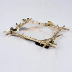 cadre photo or olivier feuilles naturel moderne decoration murale branches texturées verte